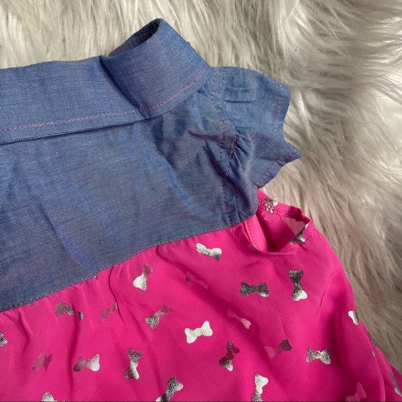 💕SALE 5 for $25 • Denim and Pink Bow Top - Picture 7 of 9